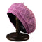 Beret Boheme en Laine Femme Rose Hiver