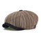 Casquette Gavroche Style Vieilli Marron Clair Homme