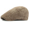 Casquette Plate Homme Motif Prince-de-Galles – Camel & Beige