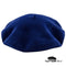 Béret Basque en laine Mérinos Bleu Marine Femme