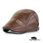 Béret Casquette Cuir Marron - Vignette | univers-beret