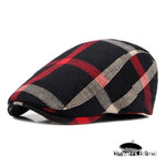 Béret Casquette Homme Carreaux Noir - Vignette | univers-beret