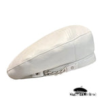 Béret Chic en Cuir pour Femme Blanc - Vignette | univers-beret