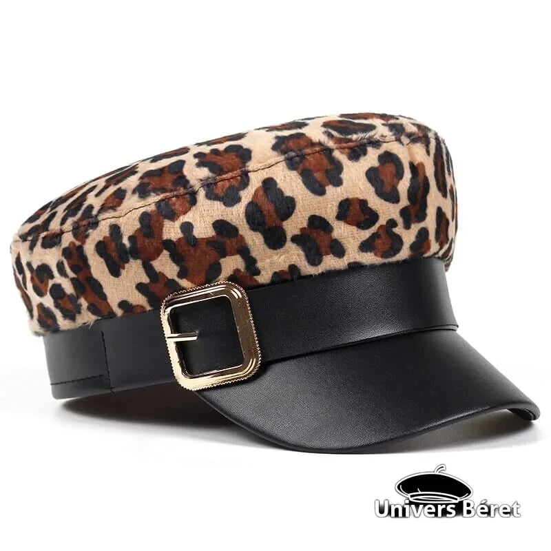 Béret de Marin Léopard Femme