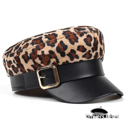 Béret de Marin Léopard Femme