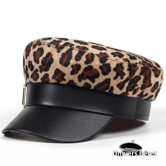 Béret de Marin Léopard Femme
