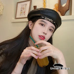 Béret Noir pour Femme en Cuir - Vignette | univers-beret