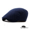 Casquette Béret Plat Coton Bleu