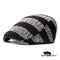 Casquette béret rayée noir