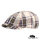 Casquette gavroche avec des carreaux vert kaki