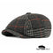 Casquette gavroche noire à carreaux homme