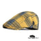 Casquette Plate à carreaux jaune