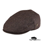 Casquette Plate Tweed Marron - Vignette | univers-beret