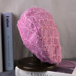 Béret Bohème en Laine Femme Rose Hiver - Vignette | univers-beret