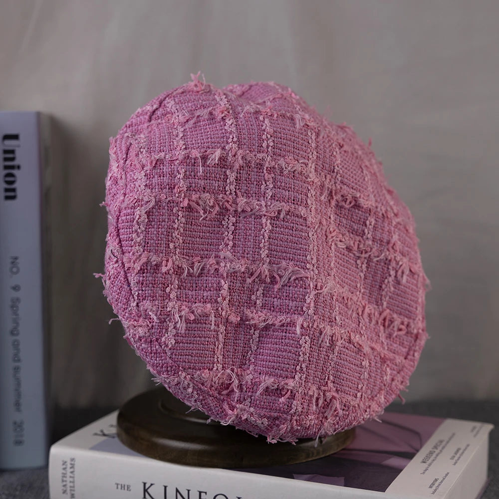 Beret Boheme en Laine Femme Rose Hiver