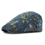 Casquette Béret Denim avec Motif à Fleur - Vignette | univers-beret