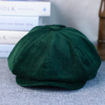 Casquette Gavroche Côtelée Émeraude - Vignette | univers-beret