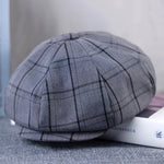 Casquette Gavroche Grise Élégance Classique en Coton et Lin - Vignette | univers-beret