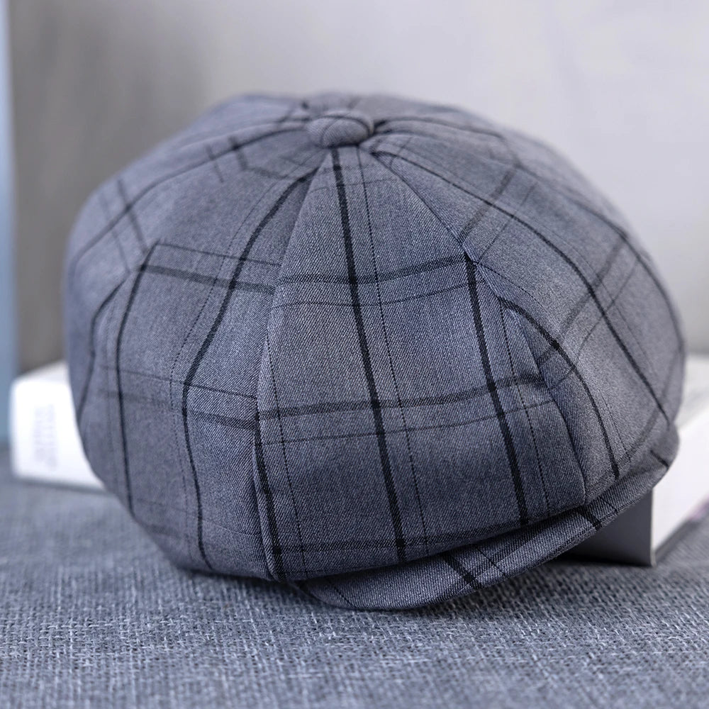 Casquette Gavroche Grise Elegance Classique en Coton et Lin