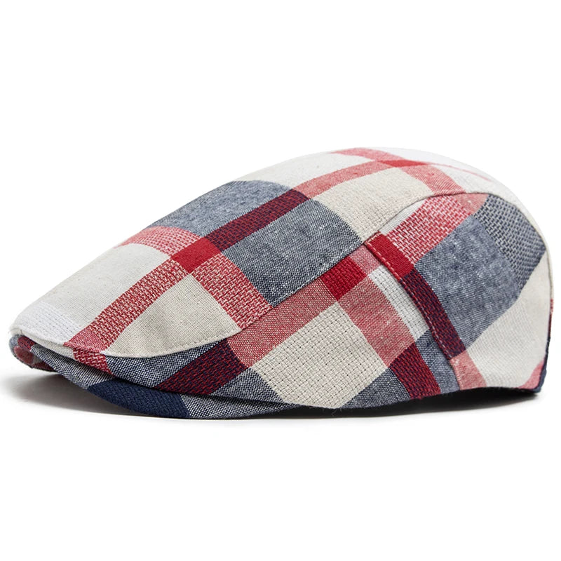 Casquette Irlandaise à Carreaux Rouge pour le Printemps