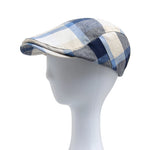 Casquette Irlandaise en Coton à Carreaux Bleu - Vignette | univers-beret