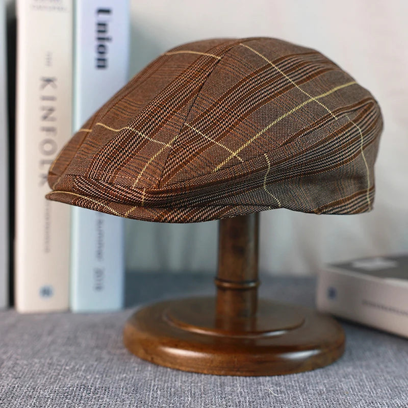 Casquette Savile Classic Tartan Marron