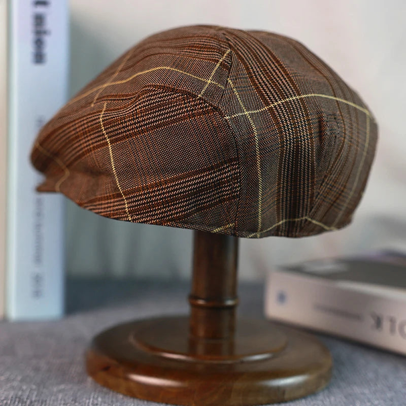 Casquette Savile Classic Tartan Marron