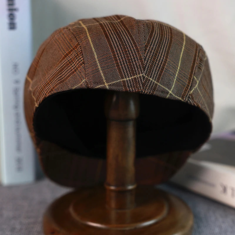 Casquette Savile Classic Tartan Marron