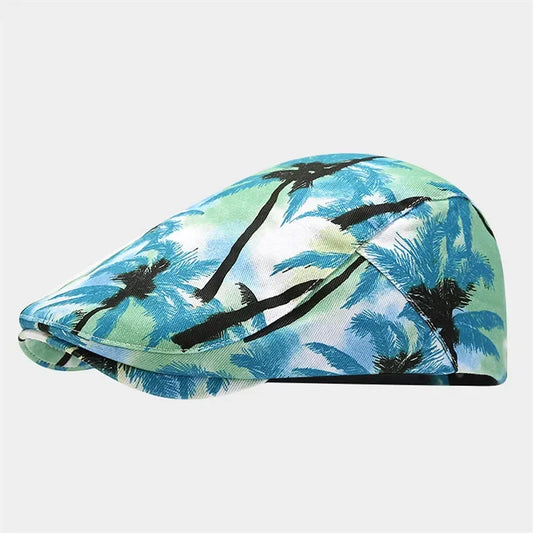 Casquette Été Imprimée Homme en Coton bleue