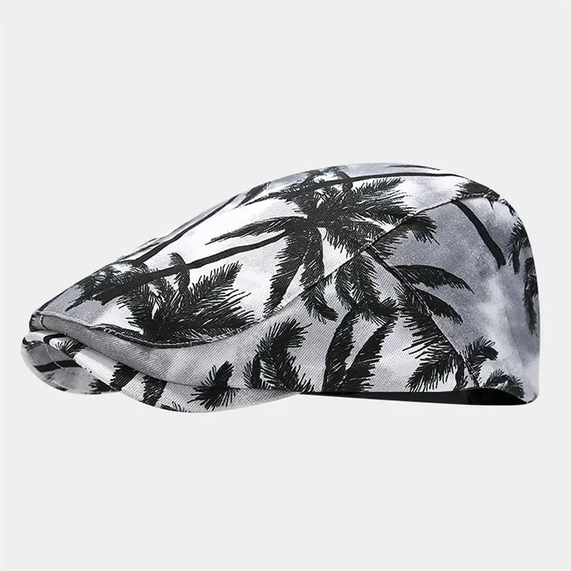 Casquette Été Imprimée Homme en Coton grise