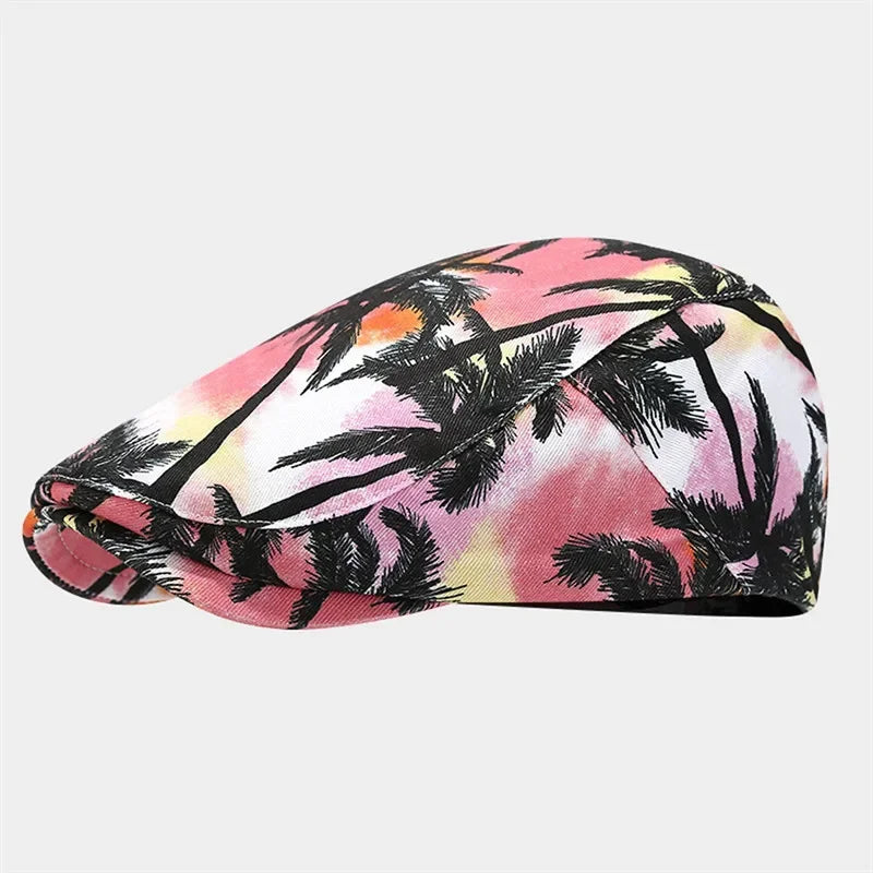 Casquette Été Imprimée Homme en Coton rouge