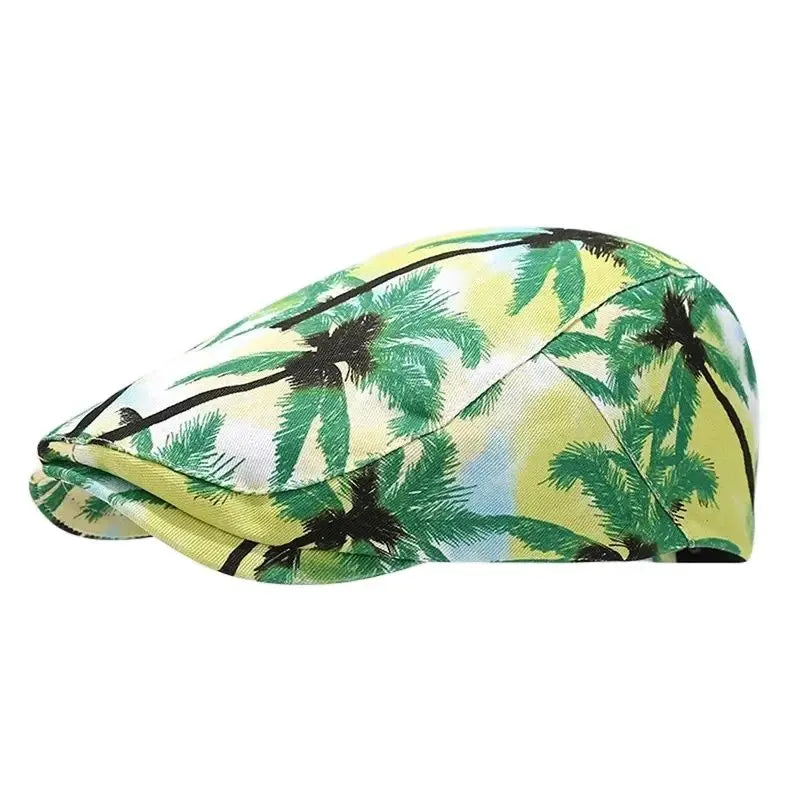 Casquette Été Imprimée Homme en Coton verte