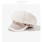Casquette Gavroche Femme Fausse fourrure style laine de Mouton Blanc
