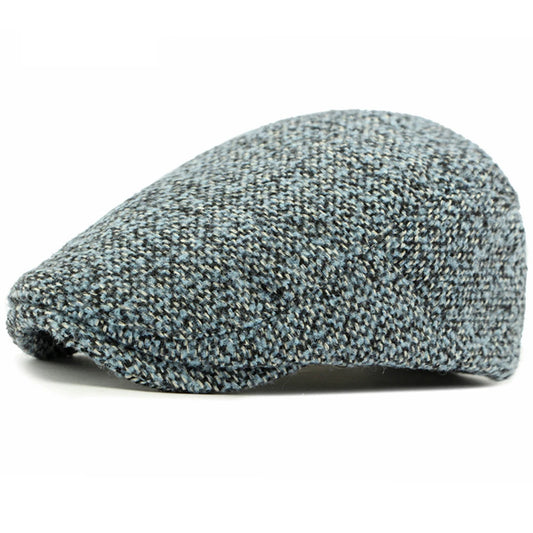 Casquette Plate Homme Chiné Bleu Ardoise – Coupe Irlandaise Toutes Saisons