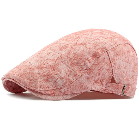 Casquette Plate Rosé Marbre