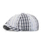 Casquette Gavroche Patchwork Rayures & Carreaux – Bleu Marine, Blanc & Or
