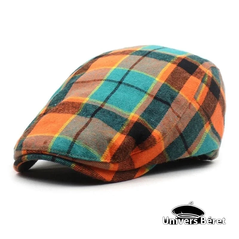 Béret casquette carreaux quatre saisons mixte rouge - Mon Beau Béret