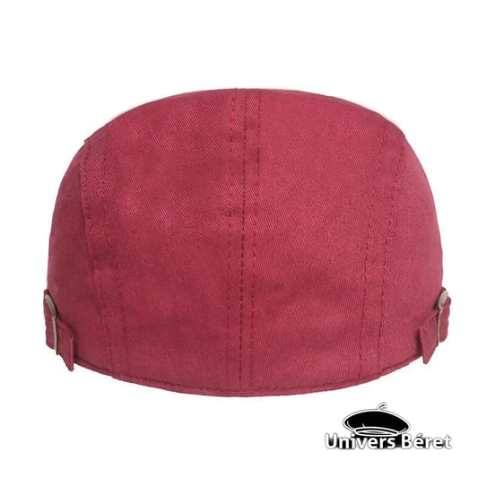 Casquette beret homme rouge brodée arrière