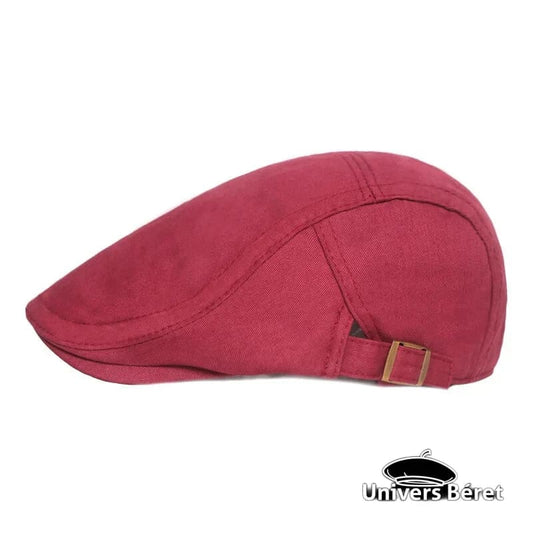 Casquette beret homme rouge brodée 