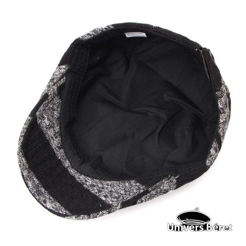 Paire De Collants Noir Et Blanc Rayé