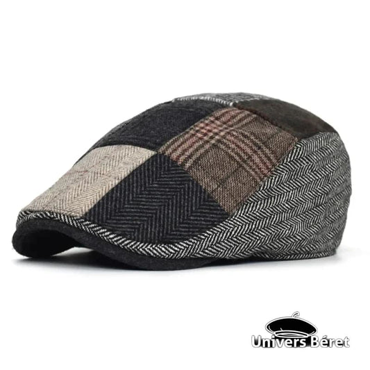 casquette plate patchwork